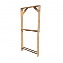 Controtelaio a kit in legno Abete per porta da 600 x 2100 mm spessore parete 105 m